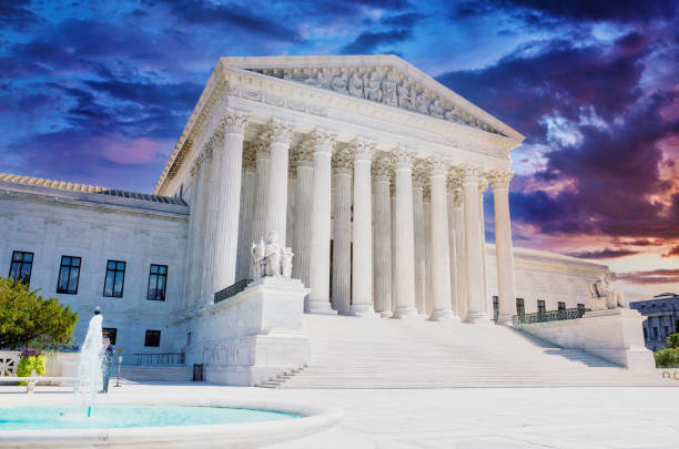 istock Supreme Court in Washington DC with Dramatic Sunset 1276525743