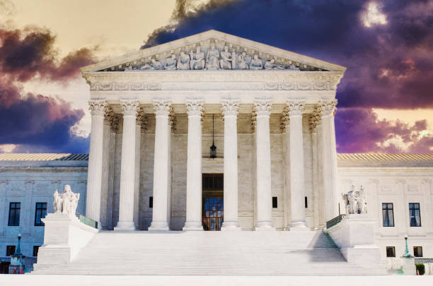 istock Supreme Court in Washington DC with a Dramatic Sunset 1276525749