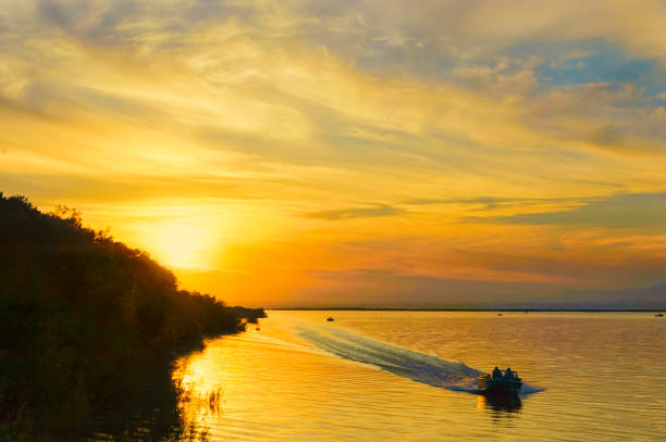 istock Idyllic sunset on the Amur river. 1276526746