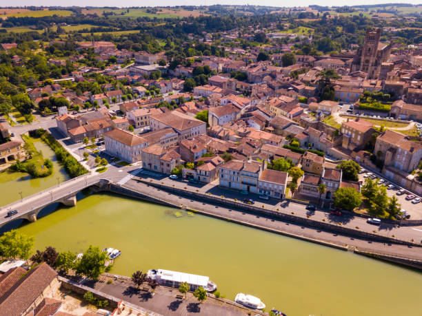 istock View from drone of Condom cityscape 1276539959