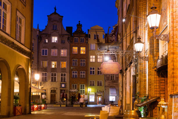 istock Night view of Gdansk streets 1276540018