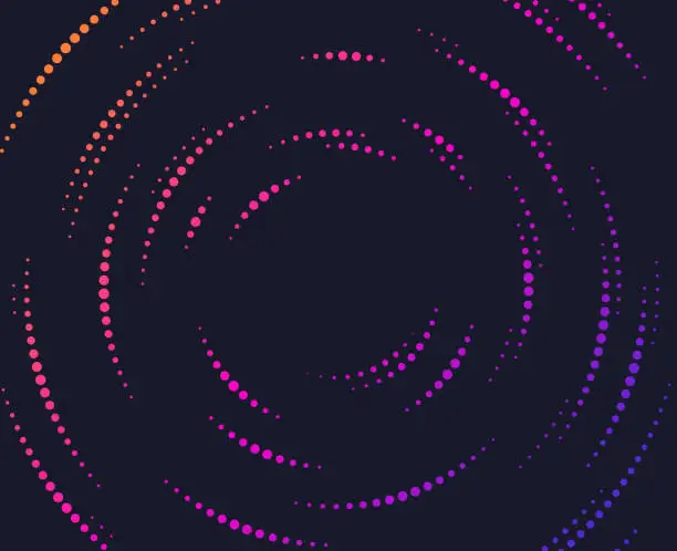 Vector illustration of Dot Spiral Gradient Line Abstract