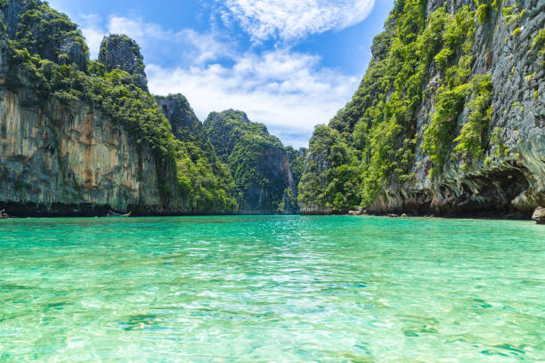 istock Beautiful tropical island bay at Phi phi island, Thailand. 1276549384