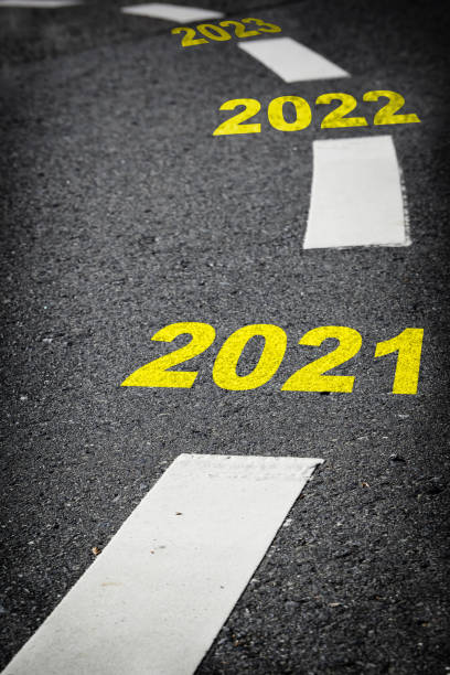 istock Happy new year and road to success concept 1276553053