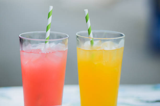 Colorful Drinks At Restaurant Outdoor Seating
