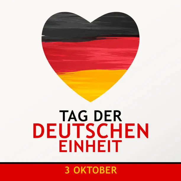 Vector illustration of Day of German Unity Heart