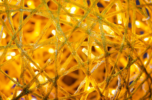 istock Close-up of Christmas Lighted Garland 1276563907