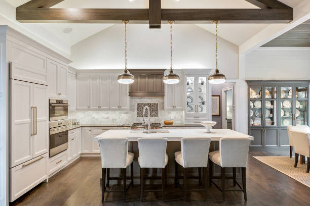 istock Amazing architecture in newly built kitchen 1276567529