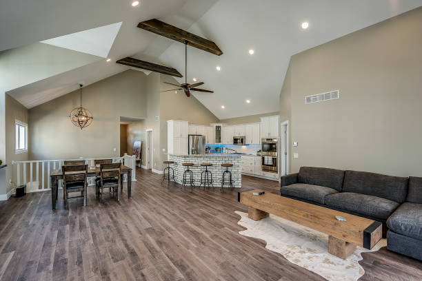 istock Simple and open layout of new home 1276569332