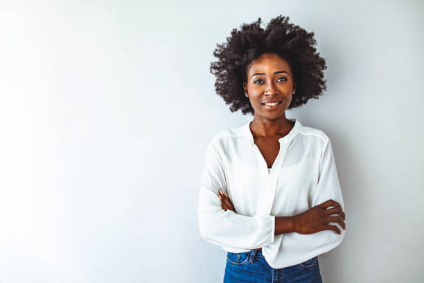 istock Close up attractive young black woman. 1276569355
