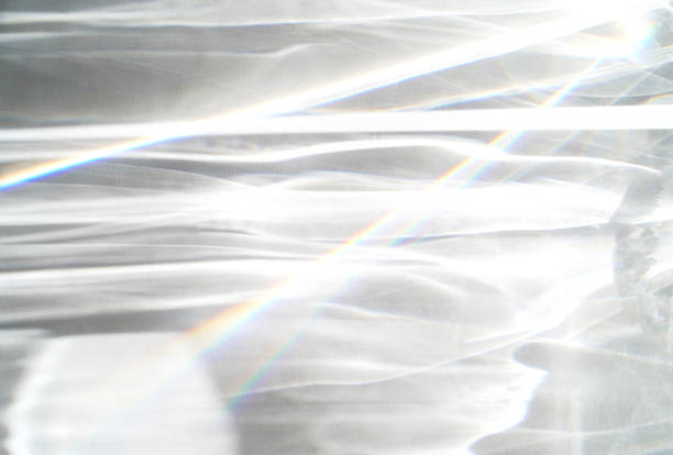 istock Water texture overlay effect, rays of light  shadow overlay effect with rainbow reflection of light from water on a white background, mockup and backdrop 1276571754