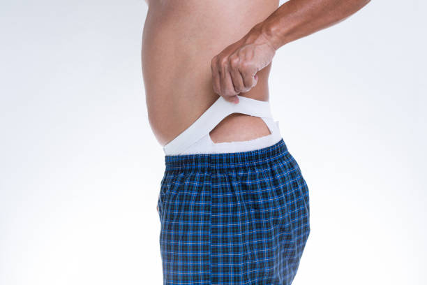 istock Asian man wearing cracked underwear 1276571895