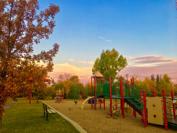 The World is a Playground Playground in Calgary schoolyard stock pictures, royalty-free photos & images