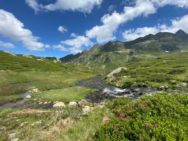 Lake Giglachsee in the Styrian Tauern - Austria. The place without  tourists after the coronavirus pandemic.