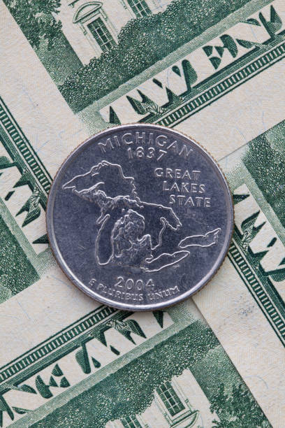 istock A quarter of Michigan on US dollar bills 1276579148