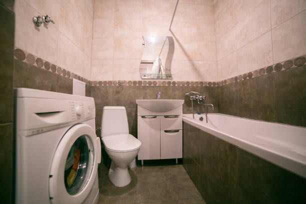 istock Modern flush toilet. bathroom. Russia. Moscow. 1276580437