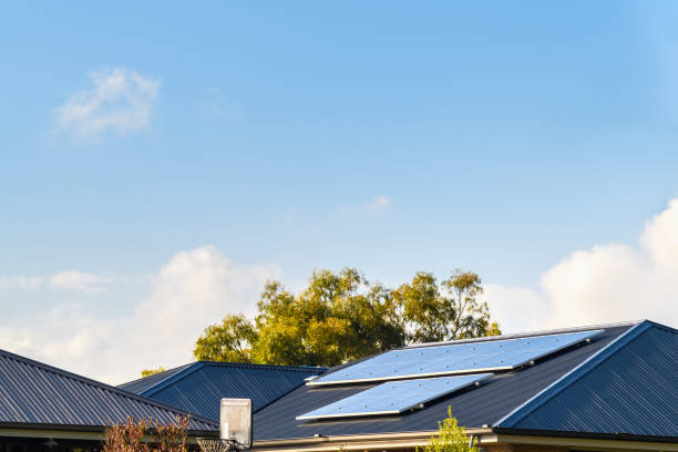 istock Solar panels on Australian house roof 1276581818