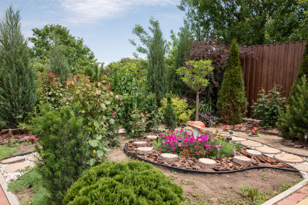 istock Beautiful romantic garden patio seating corner 1276582084