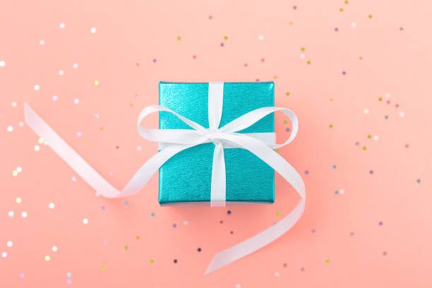 Abstract Blue,purple,reflection Ribbon present bows