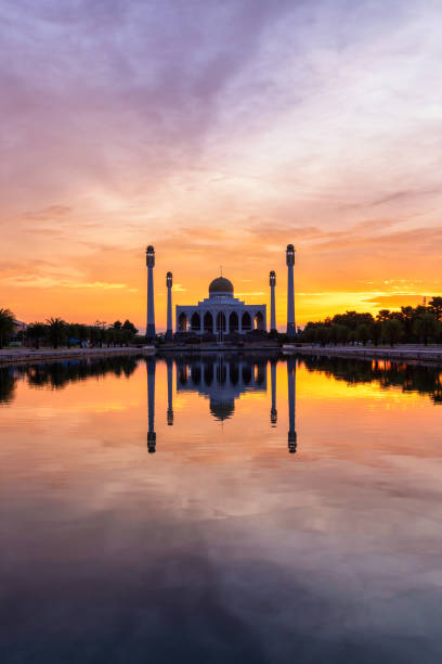 istock Landscape of beautiful sunset sky at Central Mosque 1276587527