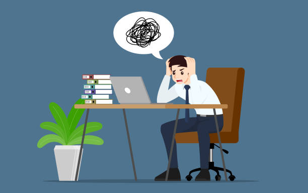 istock Businessman with a gestures facepalm emotion. Office people had a headache, disappointment or shame from work. Vector illustration concept design. 1276590420