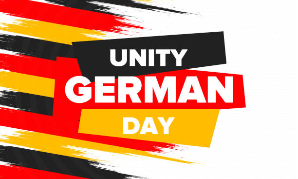istock German Unity Day. Celebrated annually on October 3 in Germany. Happy national holiday of unity, freedom and reunification. Deutsch flag. Patriotic poster design. Vector illustration 1276592072
