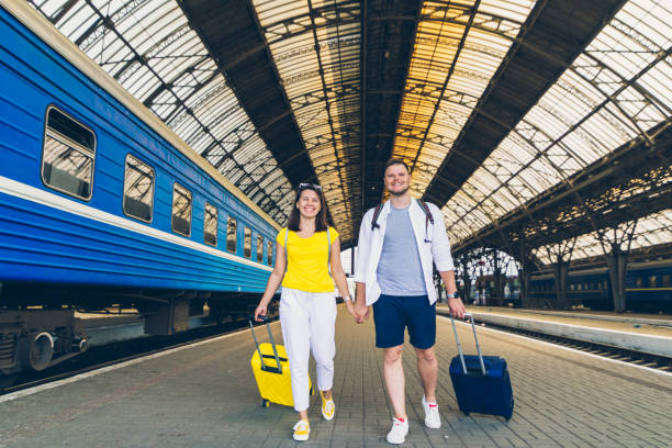 Free Stock Photo of Two people walking by the train station | Download ...