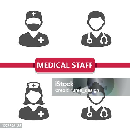 istock Medical Staff Icons 1276596435