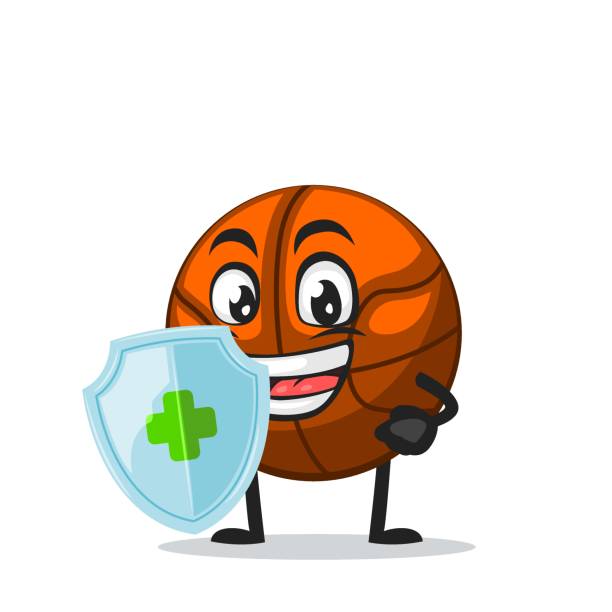 ilustrações, clipart, desenhos animados e ícones de ilustração vetorial de mascote bola cesta ou caráter - characters cooperation teamwork orange