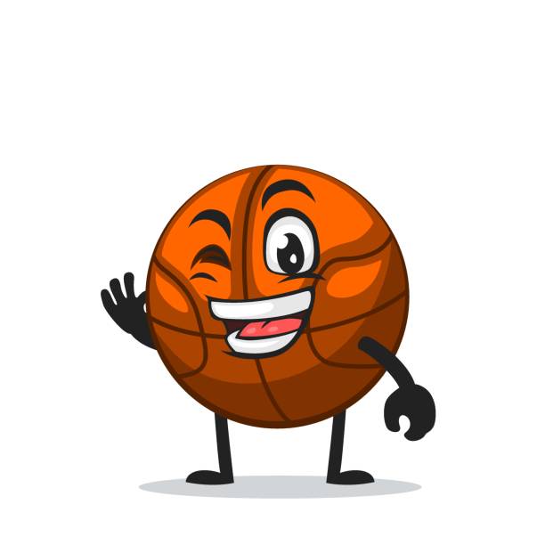 ilustrações, clipart, desenhos animados e ícones de ilustração vetorial de mascote bola cesta ou caráter - characters cooperation teamwork orange