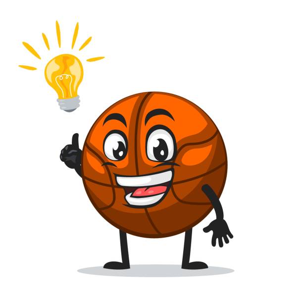 ilustrações, clipart, desenhos animados e ícones de ilustração vetorial de mascote bola cesta ou caráter - characters cooperation teamwork orange