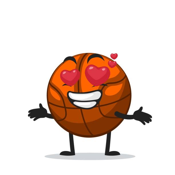 ilustrações, clipart, desenhos animados e ícones de ilustração vetorial de mascote bola cesta ou caráter - characters cooperation teamwork orange