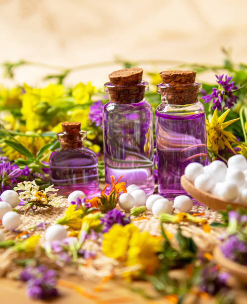 istock Homeopathy, herbs and their extracts. Selective focus.nature 1276600495