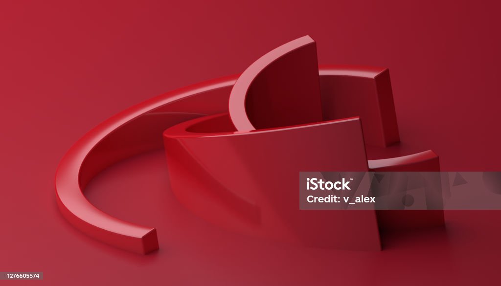 Red Color Render Abstract 3d Render Stock Photo - Download Image Now - Abstract, Art ...