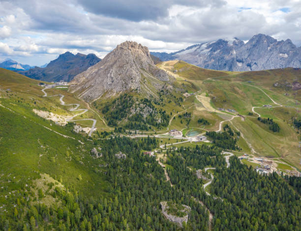 istock Mountain Sass Bece, Glacier Marmolada in back, Dolomites, Italy 1276607226