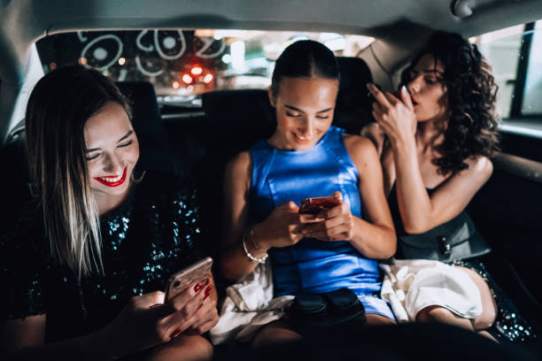 istock Girls are having fun in the cab 1276607410