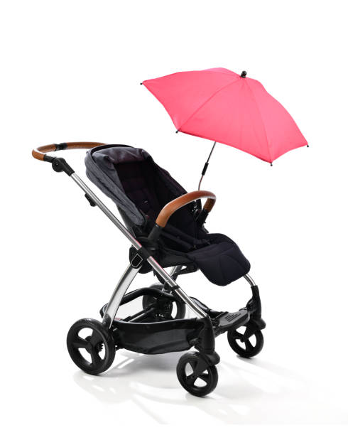 istock Baby stroller with umbrella isolated on white background 1276612002