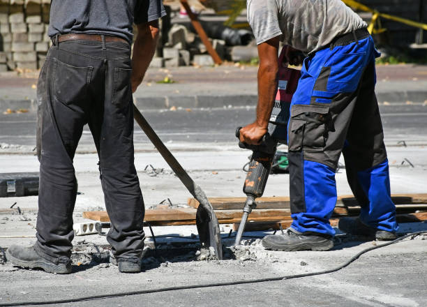 istock Men are working at the road construction 1276614938
