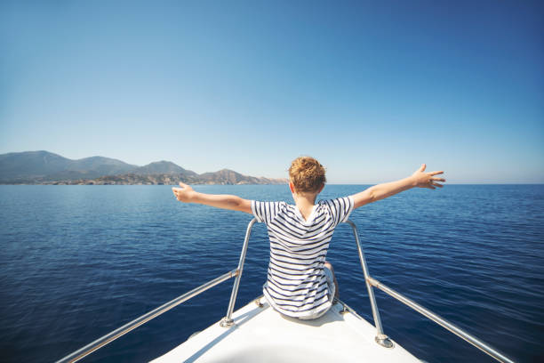istock Mother and son yachting 1276617908