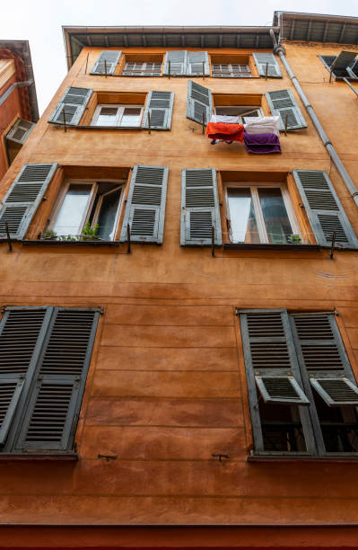 istock Laundry drying on the balcony of an old building 1276619284