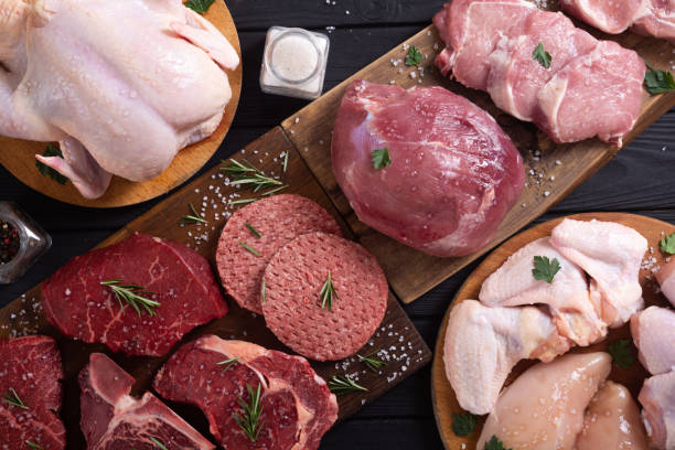 istock Assortment of meat and seafood 1276629007