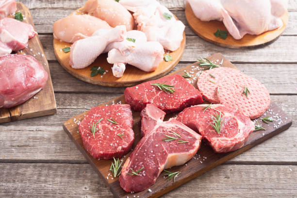 istock Assortment of meat and seafood 1276629022