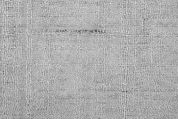 istock Gray linen fabric texture or background. 1276630618