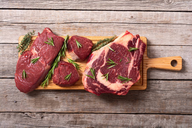 istock Set of raw beef steak 1276631210