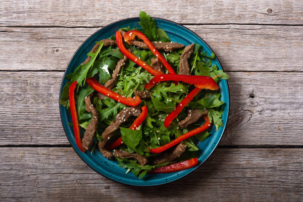 istock Healthy salad with beef red pepper 1276631254