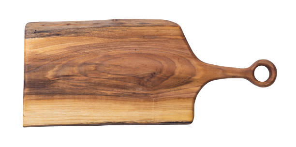 istock Rustic wooden board . Isolated on white background 1276631268