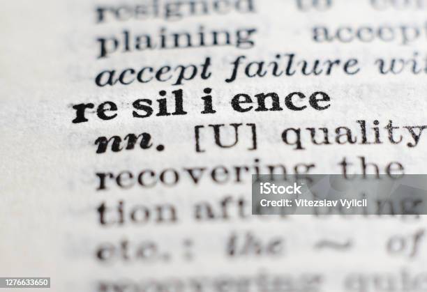 Resilience Dictionary Definition Selective Focus Perseverance Adaptation And Dealing With Failure Concept Stock Photo - Download Image Now