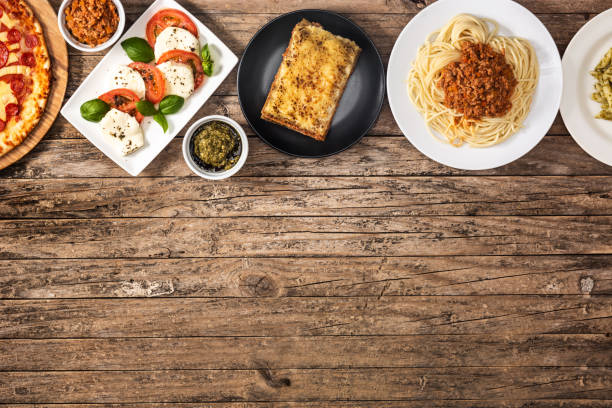istock Assortment of Italian pasta dishes 1276633891