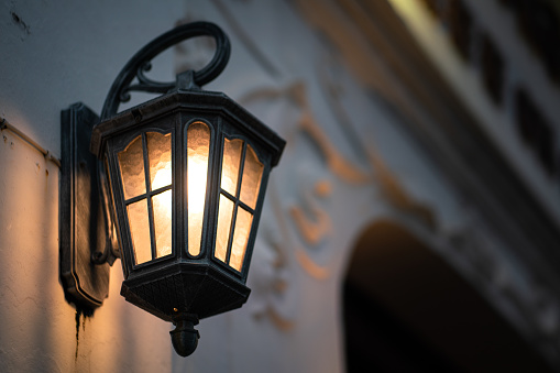 A classic designed lighting street lamp.