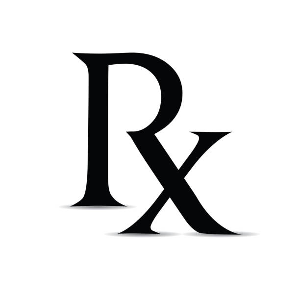 ブラック rx 現代の医師と医師の必要な薬と医薬品の処方のシンボル - rx点のイラスト素材／クリップアート素材／マンガ素材／アイコン素材